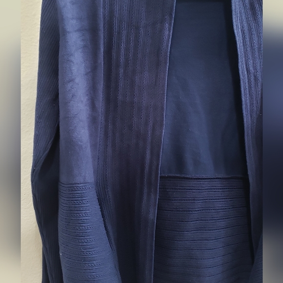 Cobalt blue cardigen sweater with ribbed detailing Liz Clairborne size PL - Picture 4 of 5
